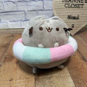 Pusheen Striped Pool Floatie Plush Stuffed Toy 7-inch